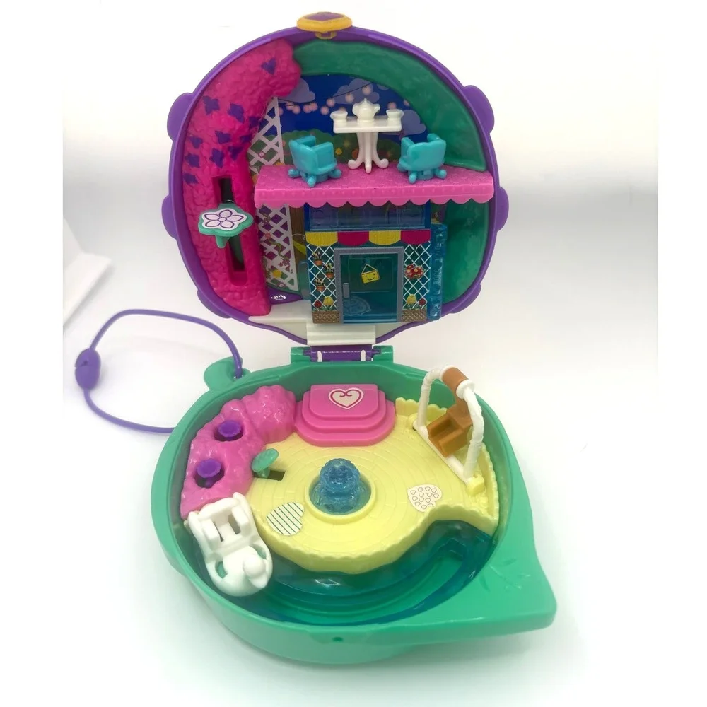 Polly Pocket Lil Ladybug Garden Compact Playset Mattel Purple Pink Green GKJ48